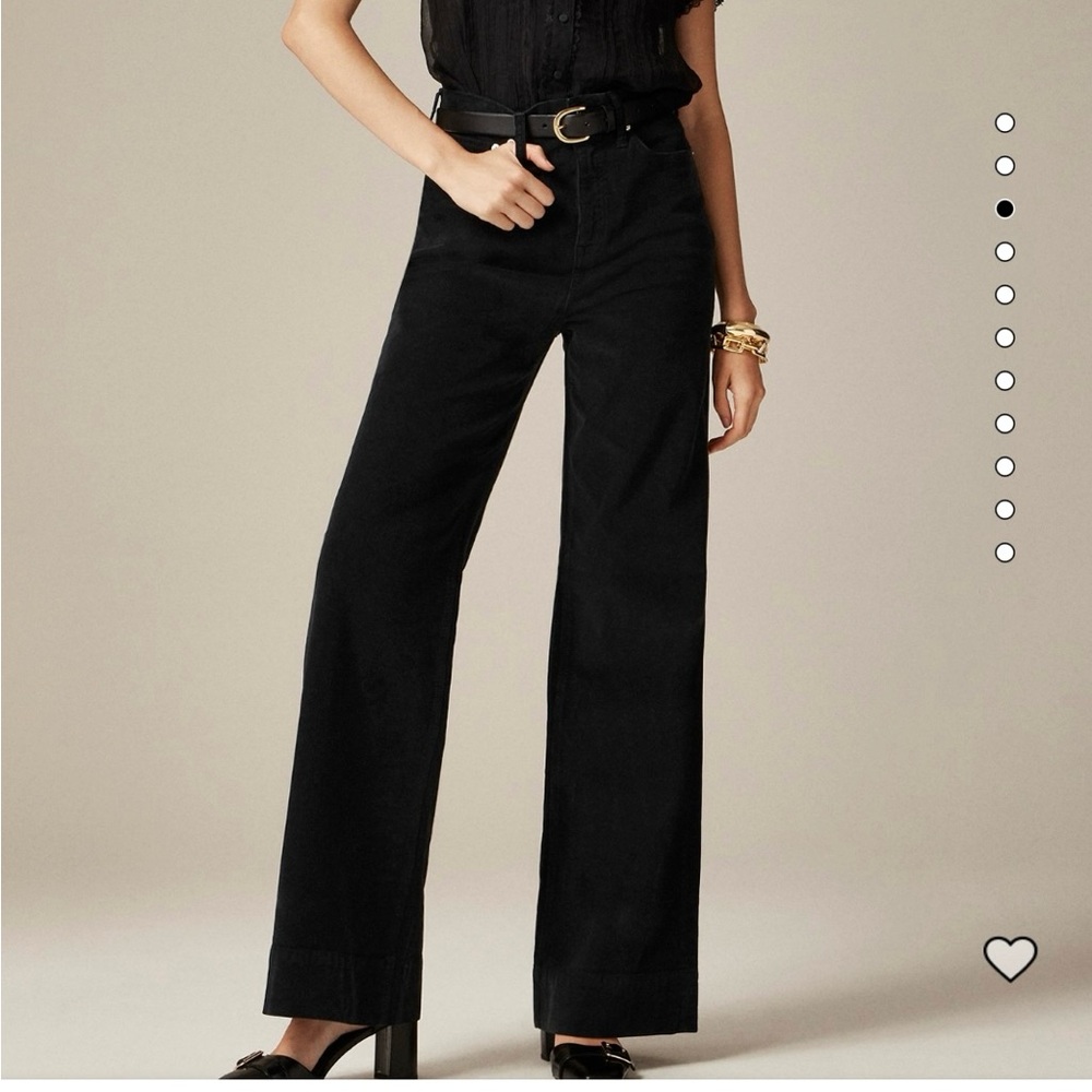 Ivory white corduroy Wide-Leg Pants